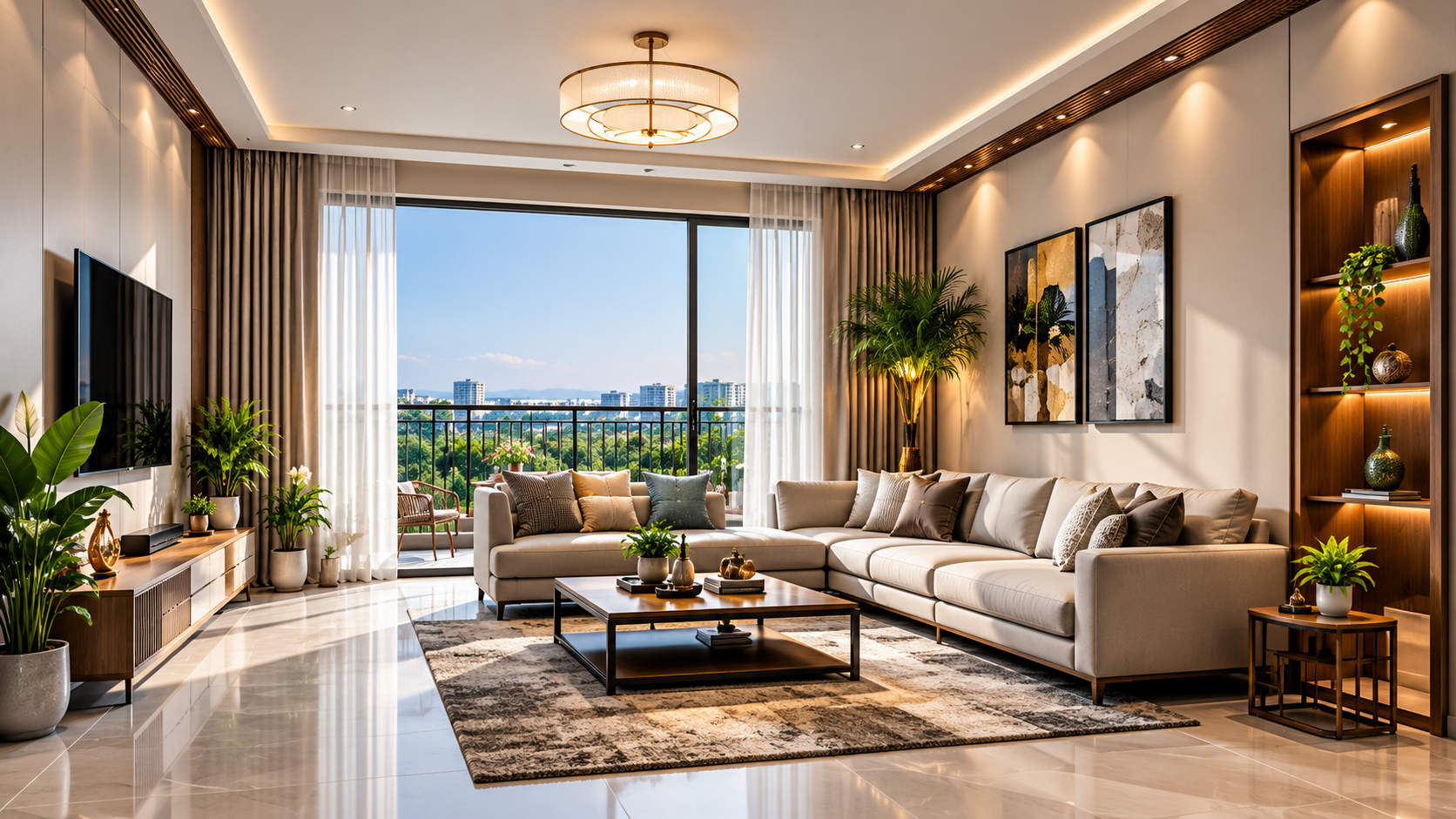 Luxury apartment interior at Aalayam Serene Heights
